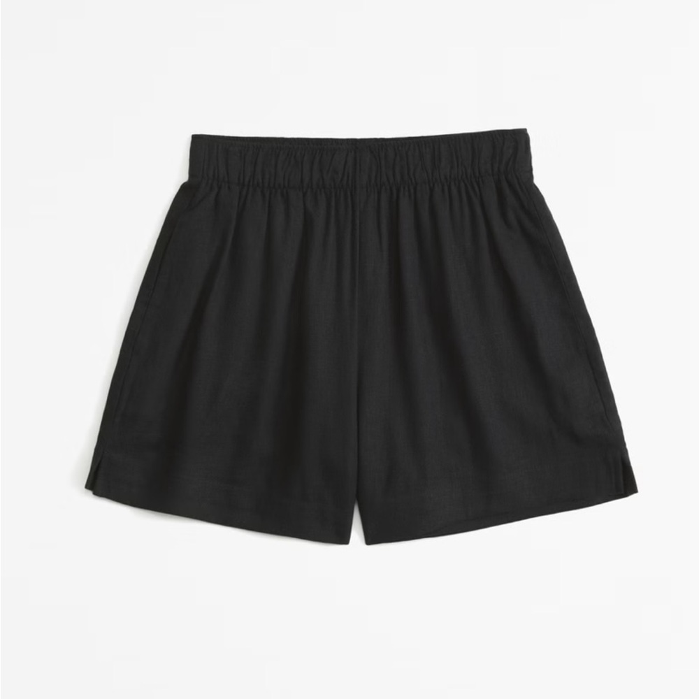 Abercrombie Linen Blend Pull On Shorts